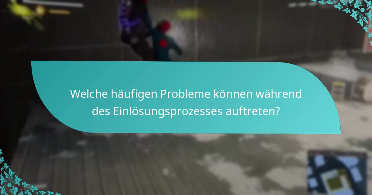 Welche häufigen Probleme können während des Einlösungsprozesses auftreten?